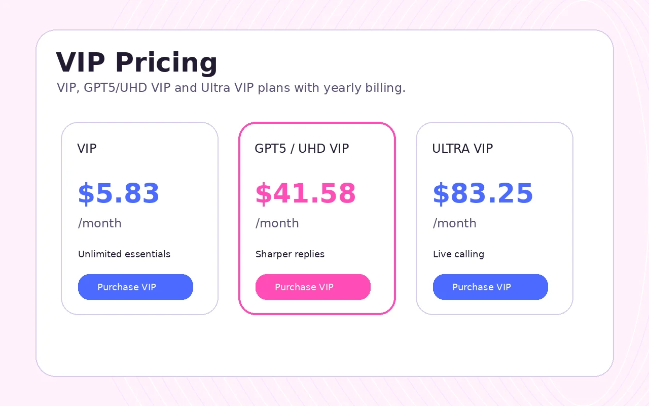 VIP pricing plans